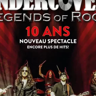 Deux (2) billets - Spectacle UNDERCOVER Legends of Rock - Salle Kingsey Théâtre des Grands Chênes<br><h5 style="color: rgb(255,0,0)">Billets envoyés par courriel</h5>